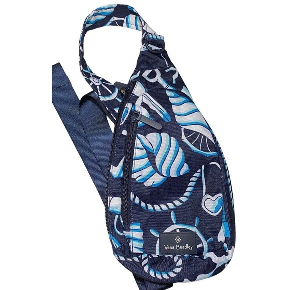 Vera Bradley Shore Enough Lighten Up Essential Sling bag - NWT Blue Sea Shell - Picture 1 of 6